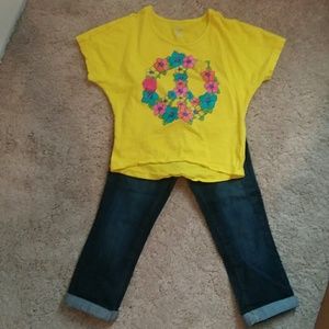 DONATED -Floral Peace High Low Top